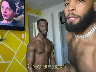 Passionate sex between Black men