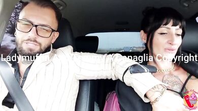 sensual and provocative woman in the car