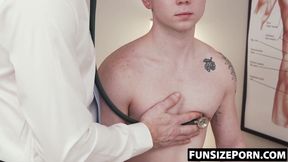 Dr Wolf bangs teen Danny Wilcoxx while he is being examined