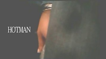 Kinky guy is touching girls in the bus while they are tightly pressed against him