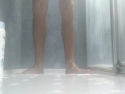 Would you like to cum on my feet? Bath them with your Sperm please! Sexy Feet Boy Play in the Shower