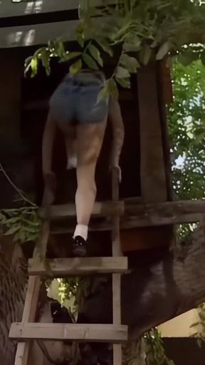 Aurora Snow: Young, Soft Round Ass, Fucked Outdoors by a Big Mature Cock