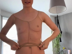 Amateur blondie solo anal masturbation