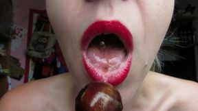 Blonde Teen Lollipop Blowjob in Close-Up Oral Fixation