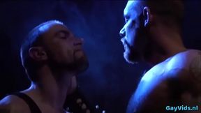 Muscle gay flip flop and anal cumshot