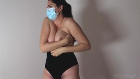 HAIRY ITALIAN GIRL ENF SECRETARY MADE TO STRIP & TEACH YOGA CLASS : PART 1 : hairy bush out leotard, hairy armpits , BIG bOObs popping out, hairy ass crack, hairy arms 4K HD