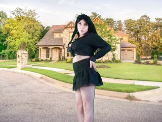 555 Femboy Outdoor Beautiful Gothic Traveller in front of Ravishing Home