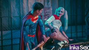 Superman inserts Harley Quinn's bat into his anus to save the world.