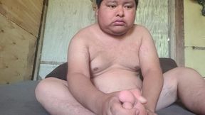 Masturbating