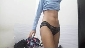 Hot cute girl video call seducing her boyfriend 🥵