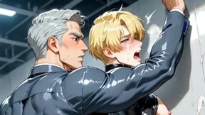 Coach Walter Fucked the Quarterback and the Director in the Ass.. Yaoi Hentai Animation