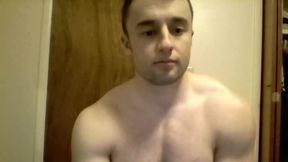 Muscled Bodybuilder Shower and Jerk Off