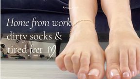 Home From Work - Worn Socks & Tired Feet