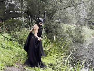 Maleficent Monika Foxxx conjured with a staff screwing butt large dildos for hard anal