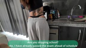 Student from a girls'_ dormitory gets a Rough Fuck and Orgasm!