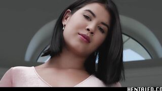 Pinay Cumflation - Brown Asian Girl Lady Dee Monster Cock DP Creampie Belly Fetish Bukkake