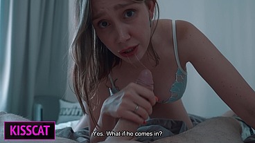 Why Step Mom Wakes with Step Son’s Cock in Hand Post-Fight — Will She Gets Face Cum in Share Bed?