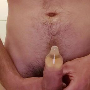 pee in condom with cum in it