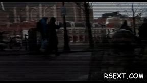 Old chap takes a walk in the amsterdam redlight district