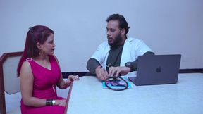 The beautiful girl had gone to the doctor to get her checkup done and the doctor's mood has become after seeing the girl and both of them started having sex together.