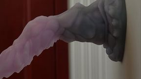 Training with my L-sized Nothosaur dragon dildo(10.6 in)