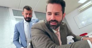 Bearded lad with a great ass fucked by his hung boss