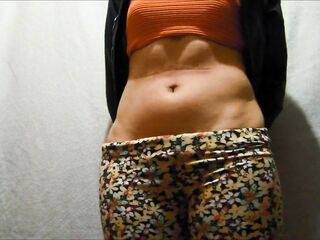 lashes on my belly my sagging belly moves hot my belly is slutty by the movements of my skin