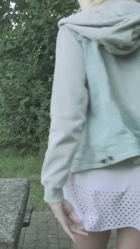 Blonde Angel Quickly Fucked in Public the Parking Lot!!