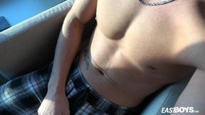 ”EastBoys - Muscle boy Tommy Gold jerks his huge cock”