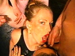 Real amateur skanks have group sex at slutty party in hi def