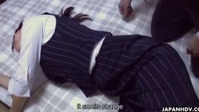 Asian Office Girl Gets Hairy Pussy Creampied Hard
