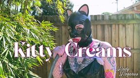Rubber latex fishnet kitty pussy play
