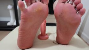 Dildo Footjob by My Smelly Stockings Feet