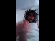Hot wanking long hair guy