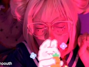 Messy deepthroat with himiko toga cosplay