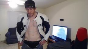 Jake Models Jacket, Shirtless