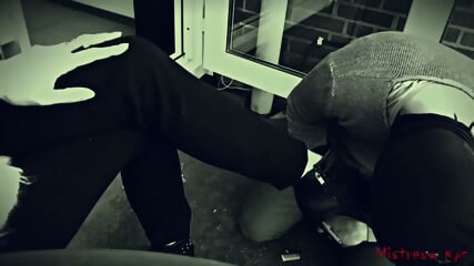 Mistress Shoes Slave Licking Her High Heels  Kinky4Ever