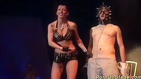 Extreme Fetish Show On Public Show Stage