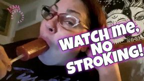 Choco Dick Domination, watch but don't touch as I suck and lick this chocolate D treat smaller in size, deepthroat, closeup, sucking, licking, drooling, eating, lollipop, chocolate, sugary seductive, control, deny, denial, candyxxkitty mp4