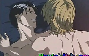 Handsome hentai gay man hardcore anal sex on the couch