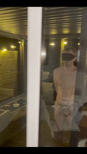 Chained Rod up Outside Naked