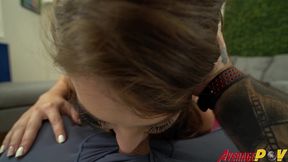 hot teen leah winters sucks me off and swallows my tasty cum