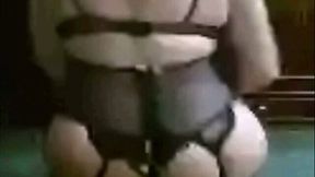 Gorgeous BBW woman posing seductively in hell arousing homemade video