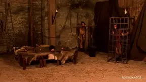 The only way to freedom for these sexy chicks leads over