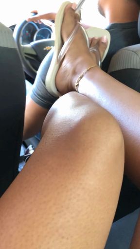 Car Foot Tease