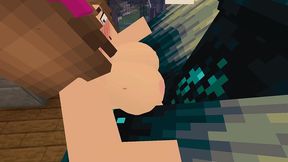 the jenny mod fapcraft minecraft - its jenny and she is getting fucked by the warden and his massive cock