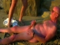 Two daddys at the beach