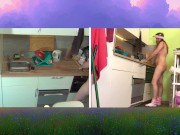 I cook naked, in a small apron