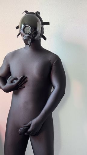 Cum in Zentai Cumsocks Gasmask