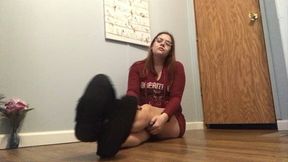 Foot bitch cleaning sweaty dirty soles POV